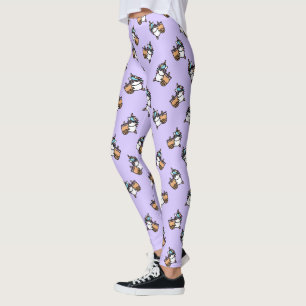Leggings Té de burbuja y unicornio