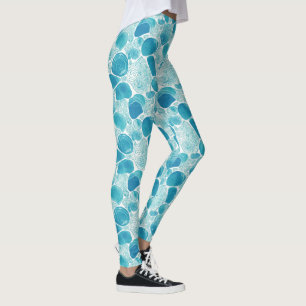 Leggings Teal Abstractos Intrincados