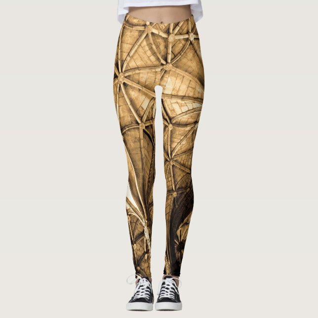 Leggings Techo portugués en sepia (Anverso)