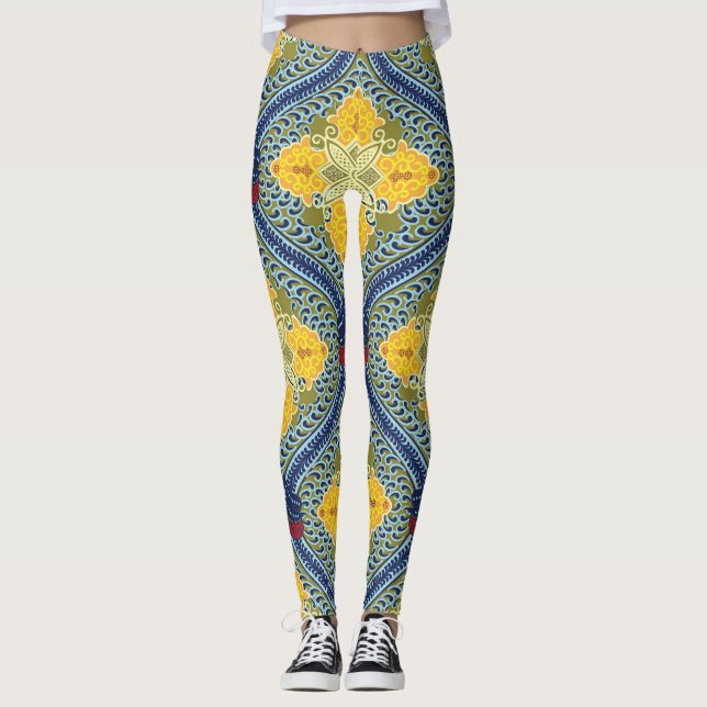 Leggings Técnica de tinte indonesio batik (Anverso)