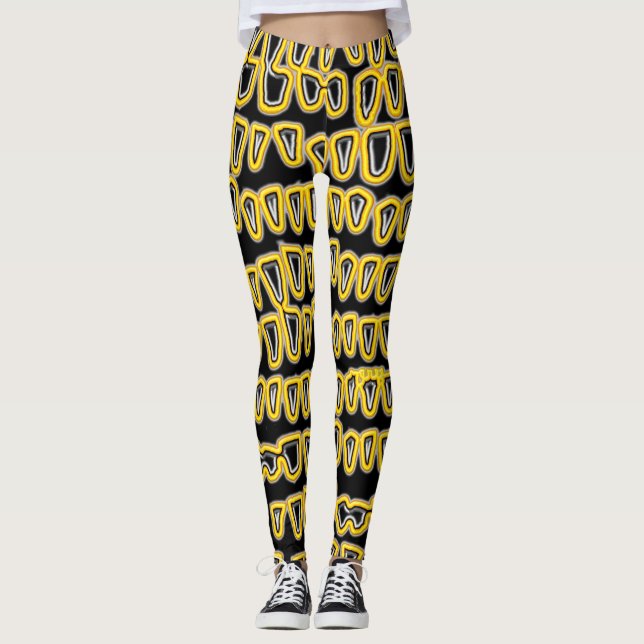 Leggings Teeth Dentist Dentist Ortodóntist amarillo NEON (Anverso)