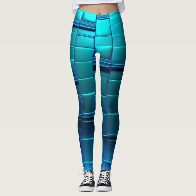 Leggings Teja metálica azul (Anverso)