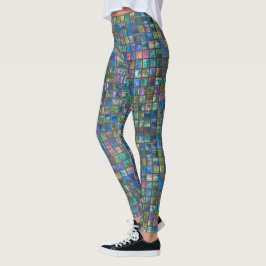 Leggings Tejas brillantes atractivas de la aguamarina
