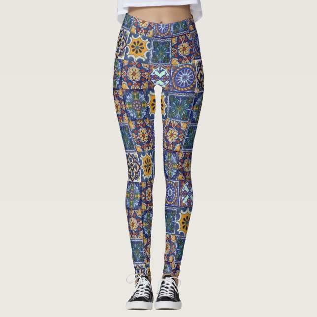 Leggings Tejas de Talavera del mexicano (Anverso)
