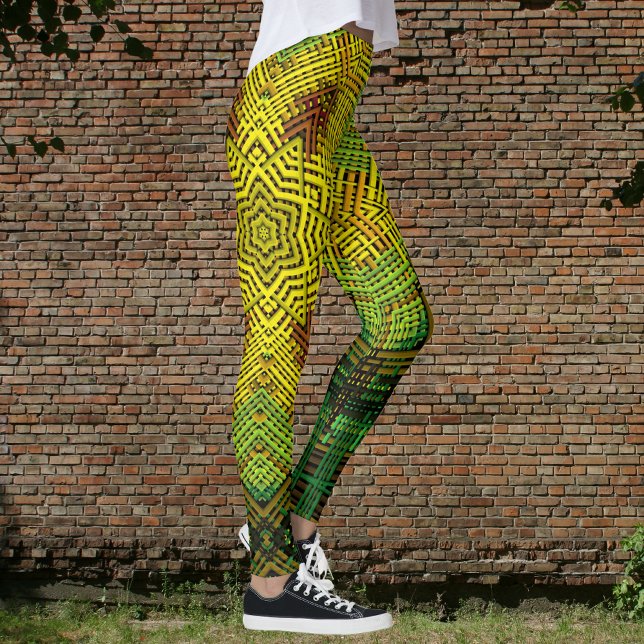 Leggings Tejer Mandala amarillo verde y Naranja (Subido por el creador)