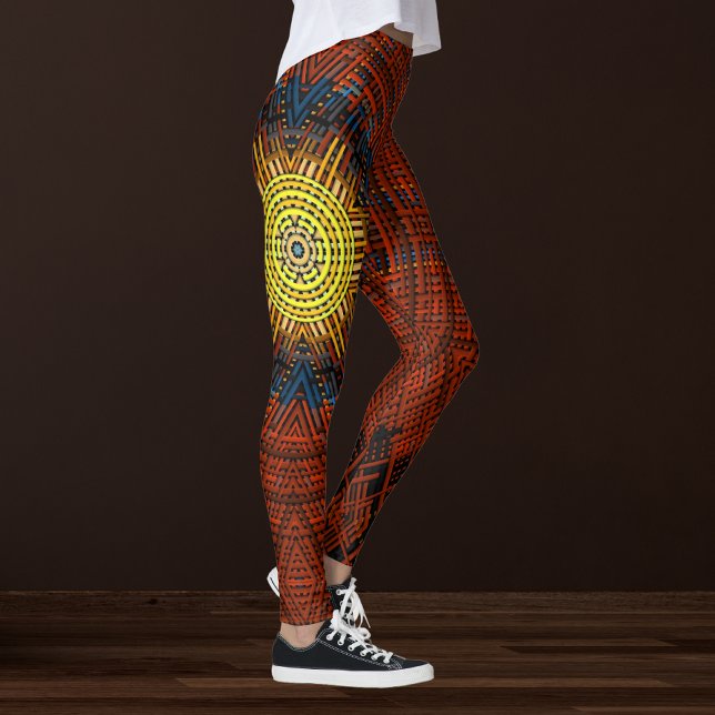 Leggings Tejer Mandala Naranja Amarillo y Azul (Subido por el creador)