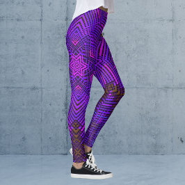 Leggings Tejer Mandala rosa y morado