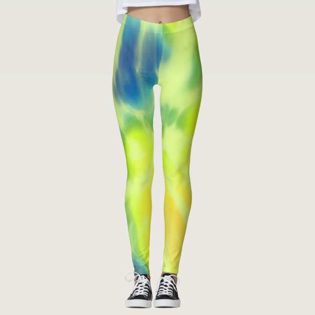 Leggings Tejido azul y amarillo (Anverso)