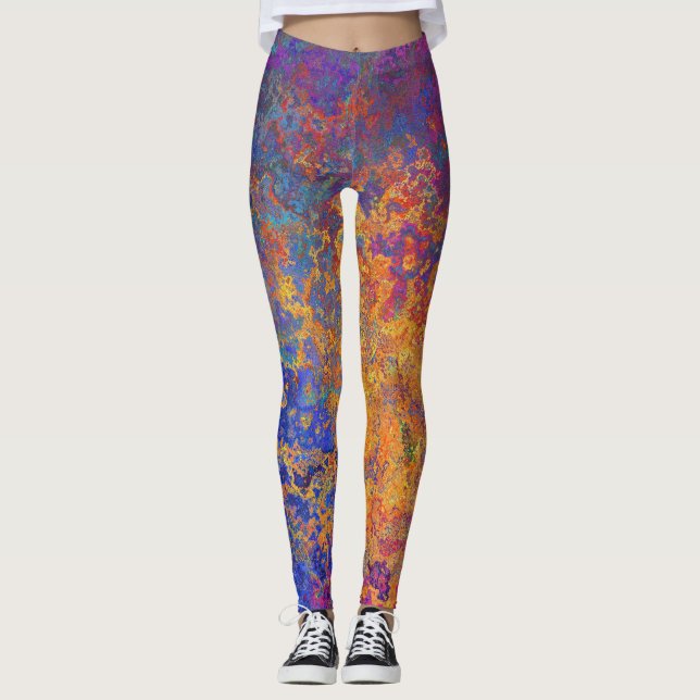 Leggings Tejido de arcoiris con tono de jewel oscuro (Anverso)