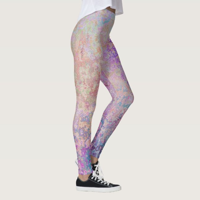 Leggings Tejido de arcoiris pastel, verano de primavera (Derecha)