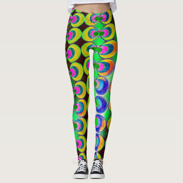 Leggings Tejido de arte pop (Anverso)