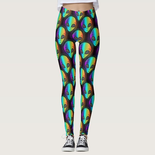 Leggings Tejido de la cabeza de alienígena (Anverso)