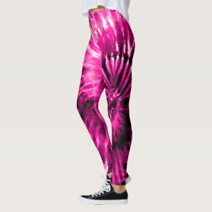 Leggings Tejido de Starburst Psicodélico Caliente