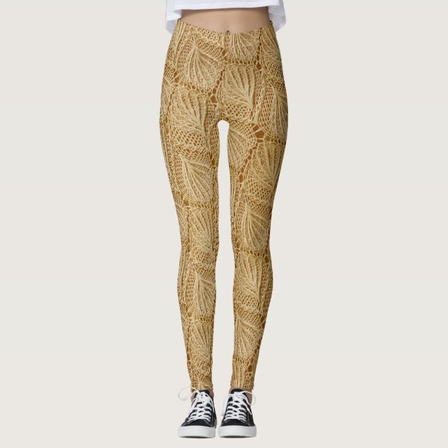 Leggings Tejido elegante de encaje: motivos texturados. (Anverso)