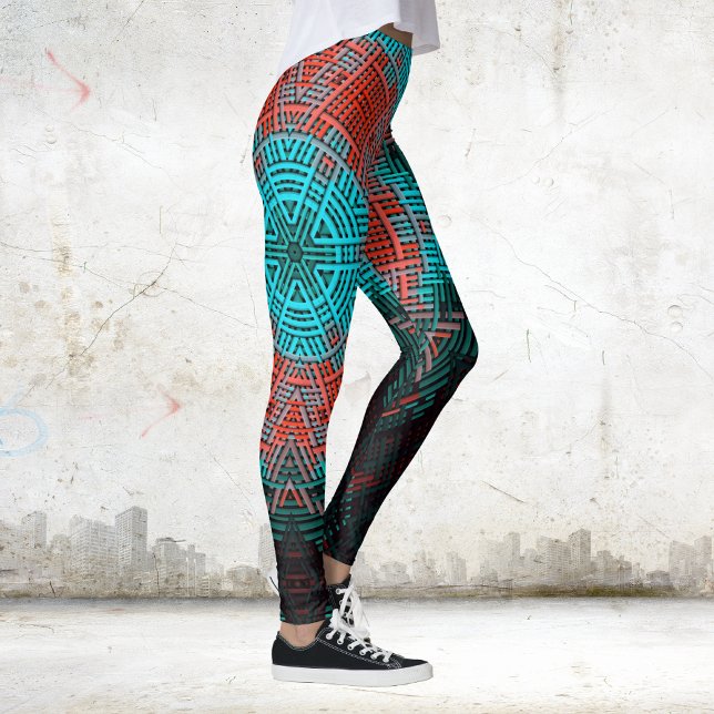 Leggings Tejidos Mandala Rojo y Azul (Subido por el creador)