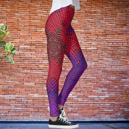 Leggings Tejidos Mandala rojo y morado