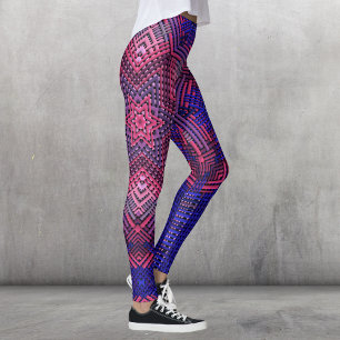 Leggings Tejidos Mandala rosa y azul