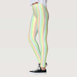 Leggings Tela a rayas del pastel del arco iris
