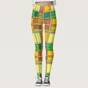 Leggings Tela Colorida Caribeña Madras Tartán