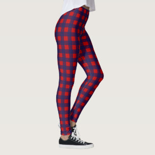 Leggings Tela escocesa azul y roja de muy buen gusto
