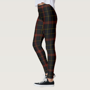 Leggings Tela escocesa de tartán gigante amarilla roja