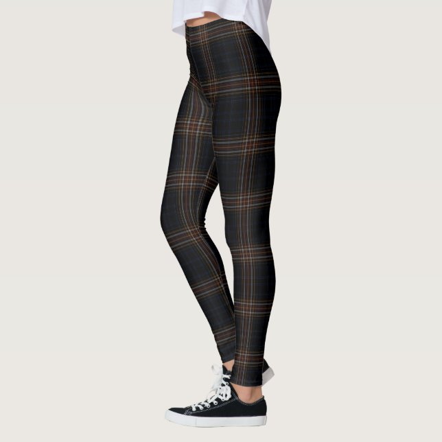 Leggings Tela escocesa de tartán grande amarilla roja negra (Izquierda)
