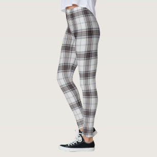 Leggings Tela escocesa de tartán roja negra blanca