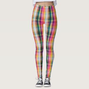 Leggings Tela escocesa escocesa abstracta
