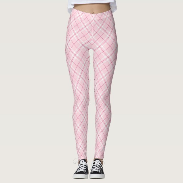 Leggings Tela escocesa rosa clara (Anverso)