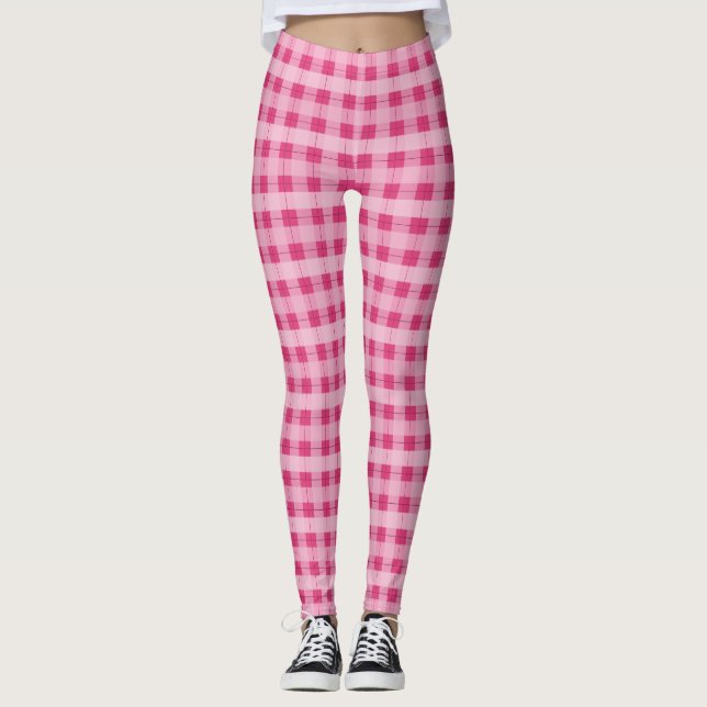 Leggings Tela escocesa rosada 2,0 (Anverso)