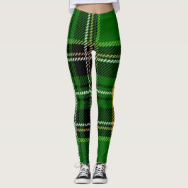 Leggings Tela escocesa verde