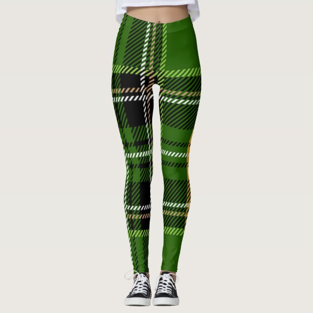Leggings Tela escocesa verde (Anverso)