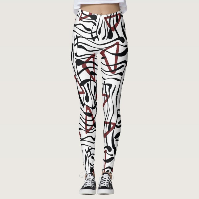 Leggings Tela Geométrica: Diseño de patrones artísticos. (Anverso)