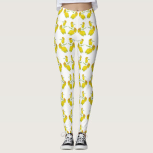 Leggings Tela rosa amarilla.