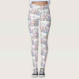 Leggings Tema de Unicornio Feliz