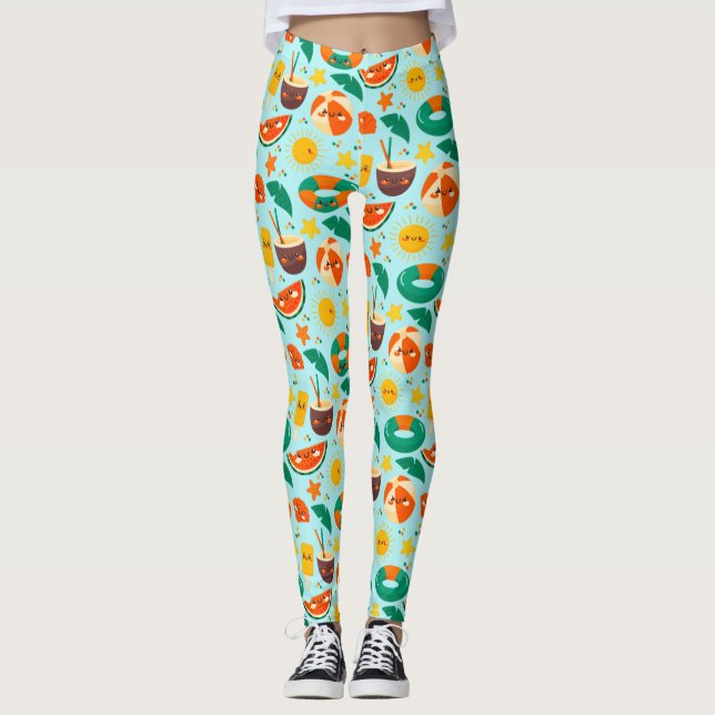 Leggings Tema de verano (Anverso)