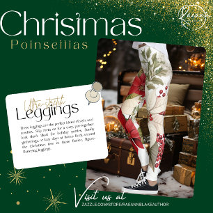 Leggings Temáticos de Nochebuena con Flor de Pascu