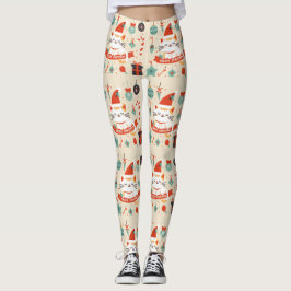 Leggings Temporada de Navidades Cute Cat Enjoy