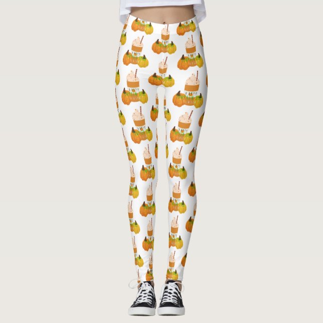 Leggings temporada feliz de calabaza (Anverso)