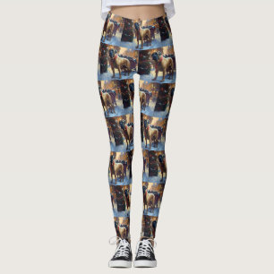 Leggings Temporada festiva de Navidades de bullmastiff
