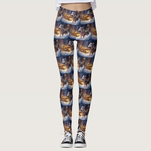 Leggings Temporada festiva de Navidades de Greyhound (Anverso)