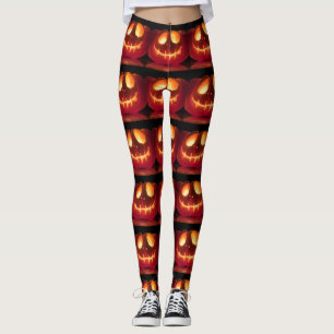 Leggings Temporada sonriente de calabaza Halloween