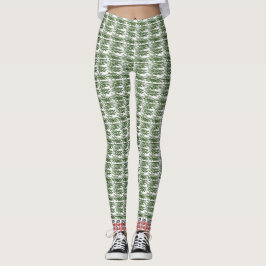 Leggings Tendencia de las piernas de Capri de hierba verde