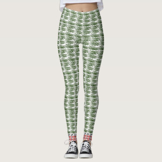 Leggings Tendencia de las piernas de Capri de hierba verde