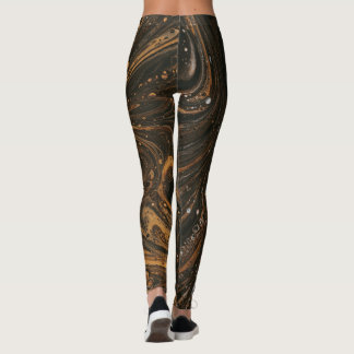 Leggings Tendencia de las piernas de oro negro