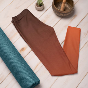 Leggings Tendencia Otoño Color Flame Piernas Ombre Rojo