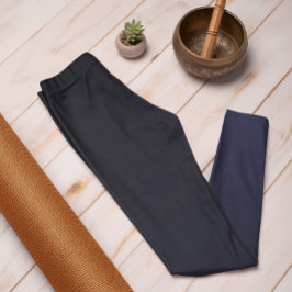 Leggings Tendencia Otoño Color Navy Piernas Ombre Azul