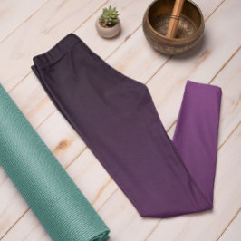 Leggings Tendencia Otoño De Color Plum Piernas De Ombre Púr