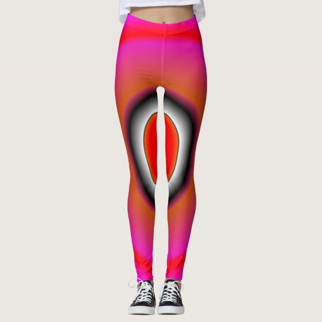 Leggings Tendencia Resumen de las piernas rosas (Anverso)