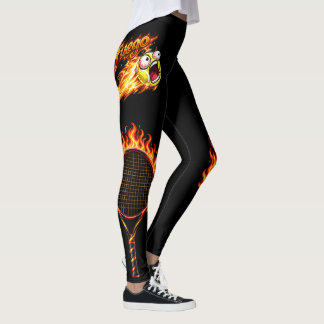 Leggings Tenis En Fuego - Un diseño de Team Platypus.
